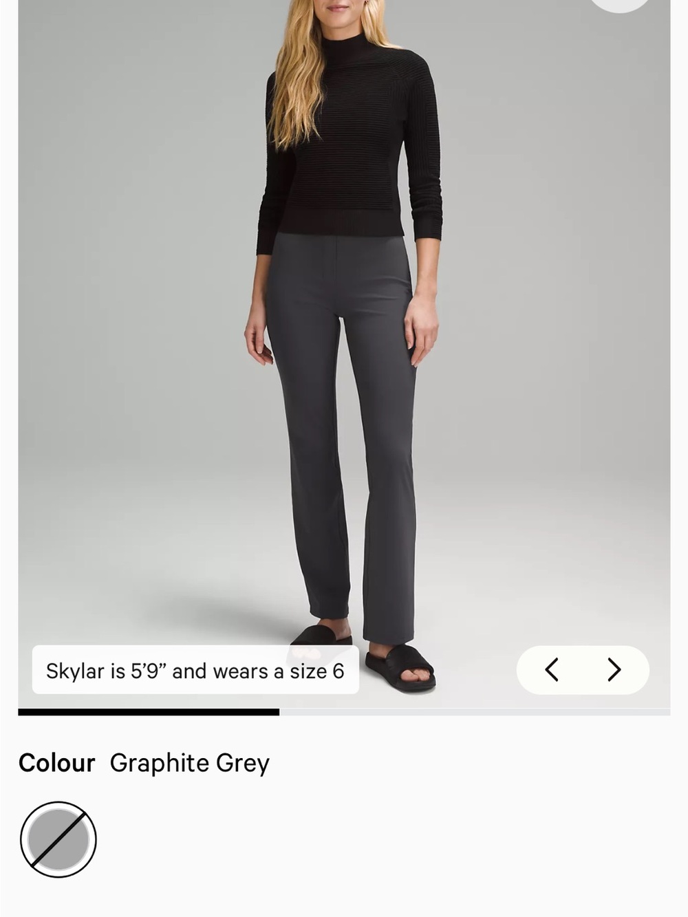 lululemon athletica Graphite BLACK Straight-Leg Stretch Pants